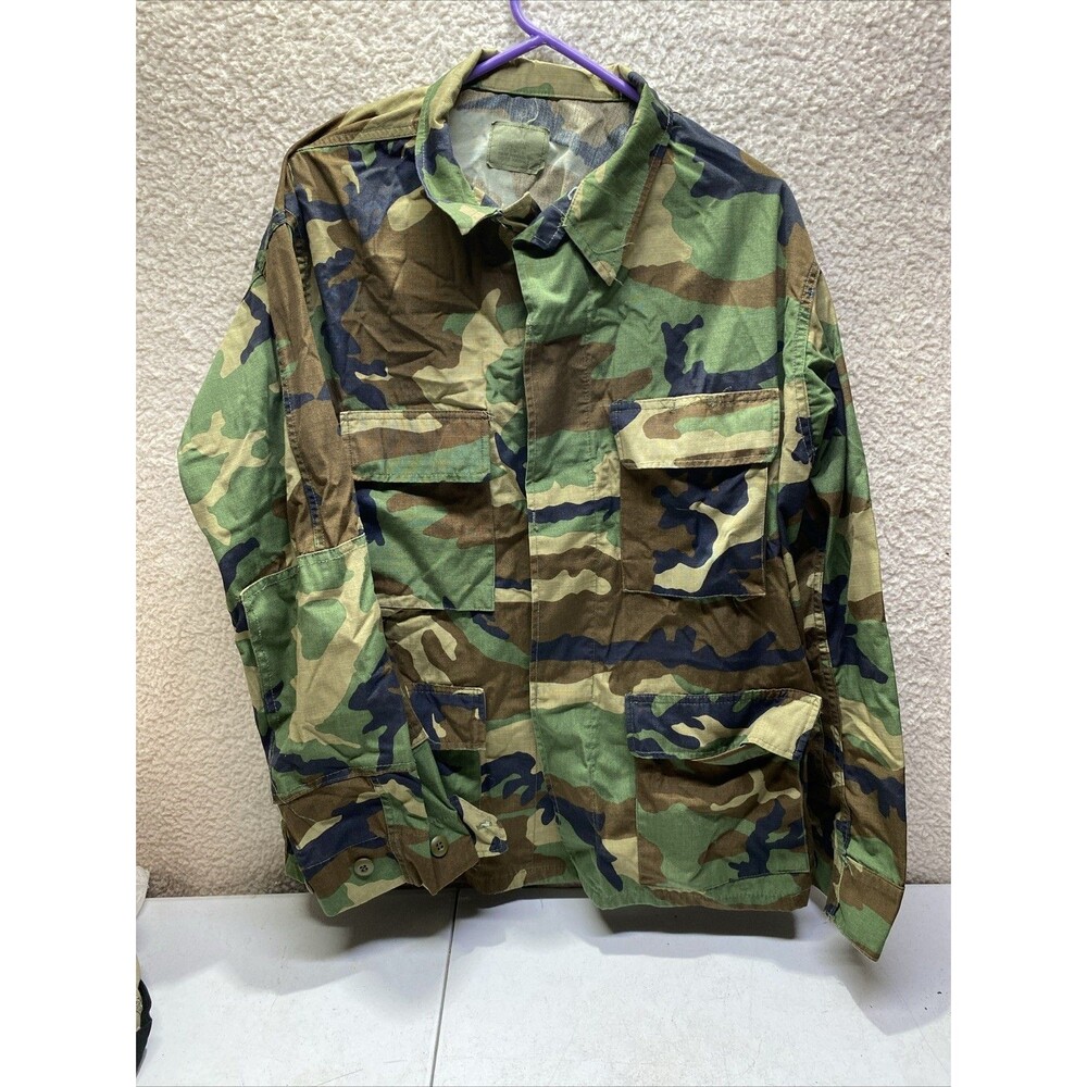 BDU Shirt/Coat Large Regular Hot Weather Ripstop Woodland Camo USGI Army